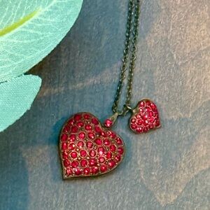 Rare Sorrelli Vintage Handcrafted Hearts Pendant Necklace